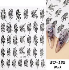 3D Nail Stickers Big Size Butterfly Nail Art Decoration Decals DIY SO132 NS39