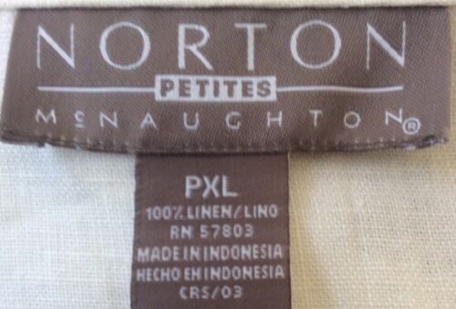 NWT Norton McNaughton Cream Women’s Linen 2 Piece Blazer Jacket W/ Shell Sz PXL - Picture 2 of 11