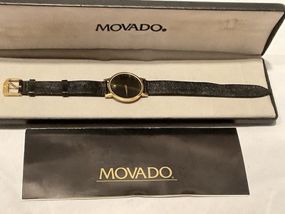 MENS MOVADO VINTAGE CLASSIC MUSEUM WATCH BLACK