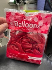 Red 12-inch Latex Balloons 15 Pack Red Party Balloons Supplies Decorations New 