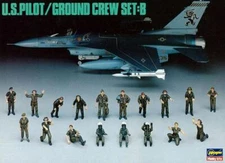 Hasegawa 36005 US Pilot & Ground Crew Set 1/48 Scale Model Kit