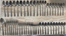 51pc set Spirit of America (Stainless) by Hanford Forge Hf, Satin, Center Ridge
