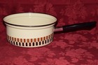 Vintage Italian Moneta Saucepan Enamel 2Qt Dragone Pot MCM Brown Tan — photo 2