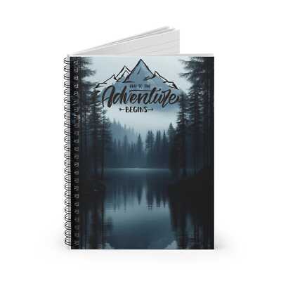 Adventure begins Spiral Notebook - Ruled Line, Travel Journal ...
