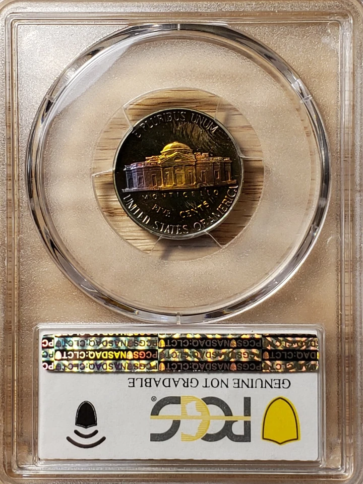 1991 S Jefferson Proof Nickel Beautifully Toned PCGS PR Detail 7389 - Image 2 of 3