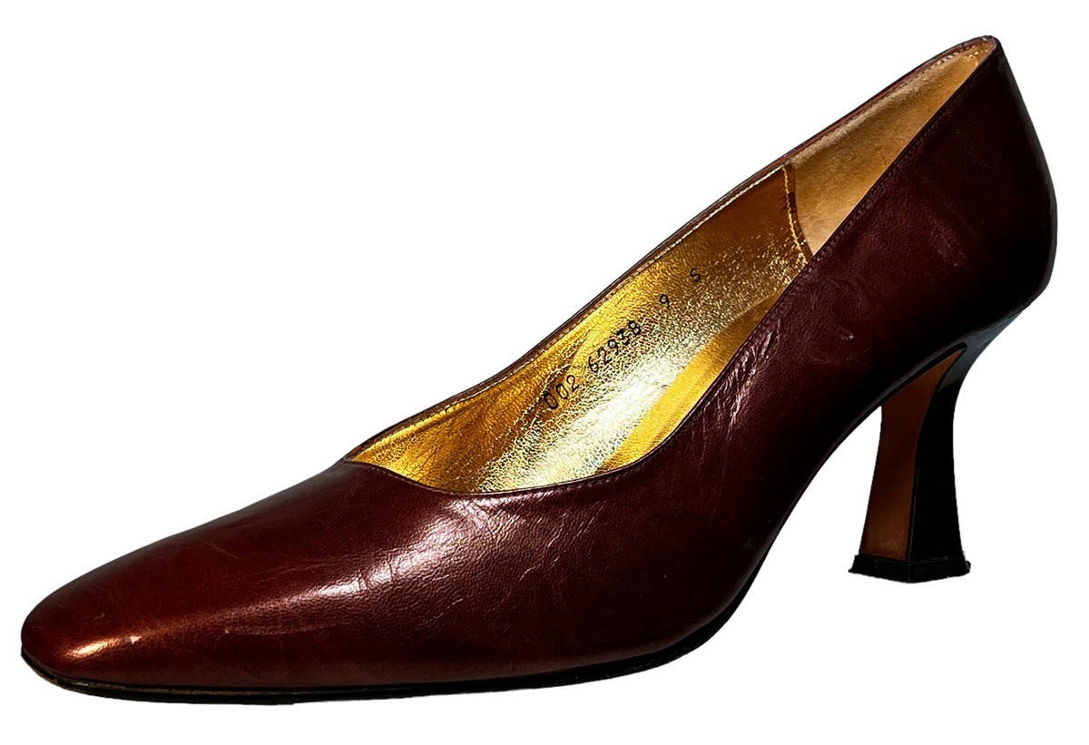 Ｋ 様 Vintage Timothy Hitsman Leather Metallic Bronze Pumps Size 9 Spool