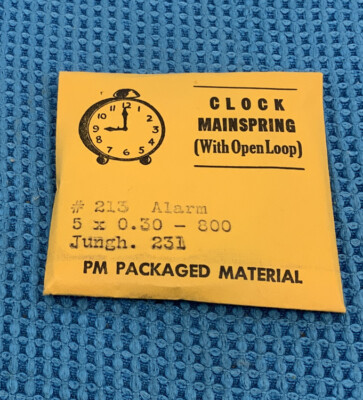 #213 OPEN LOOP Clock Mainspring (5 X 0.30 - 800) Jungh. 231 (329-WA15) L