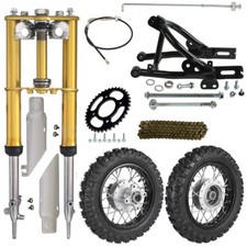 Amortiguador de horquillas delanteras 2.50-10 rueda freno de tambor y brazo oscilante Pit Bike CRF50 XR50 CRF70