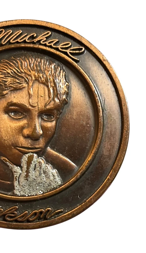 Guante brillante con hebilla de cinturón Michael Jackson vintage se adapta a cinturón de 1 1/4" 1984 Foto 2 de 4