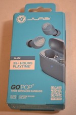 JLab Go POP True Wireless Bluetooth Earbuds, iOS/Android, Headphones, Blue
