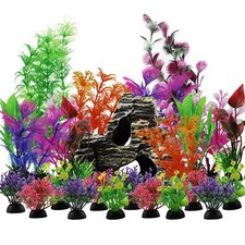 Aquarium Decorations Plants with Rockery View 25pcs Aquarium Decor Plants and...
