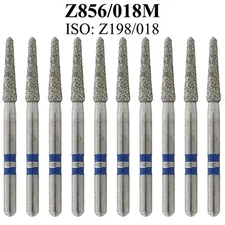 Dental Z856/018M Zirconia Diamond Burs Round End Taper Medium FG High Speed Bur