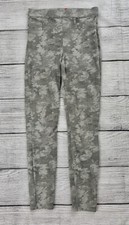 SPANX JEAN-ISH ANKLE Womens Small Gray Camo Pull On Stretch Shaping Leggings EXC
