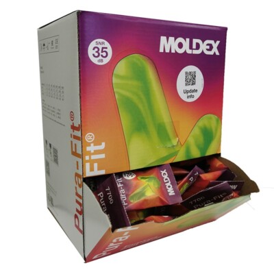 Moldex Pura-Fit 7700 Soft Foam Earplugs SNR: 35dB 200 Pairs Ear Plugs PVC free!