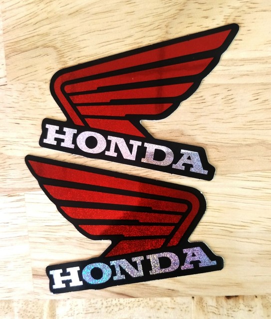 Red Honda Wing Racing 3D Reflect Stickers for Honda motorcycle decal