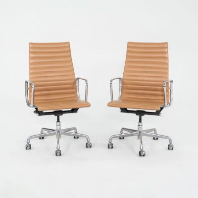 C. 2005 Herman Miller Eames Aluminum Group Executive Desk Chair in Tan 2x Avail