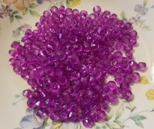 Lot 2,000 Transparent Purple 6mm Faceted Rondelle Spacer Plastic Craft Beads