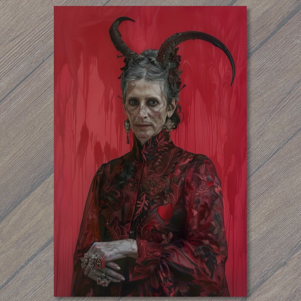 Art Print King Charles III Evil Royal Painting Reimagined England