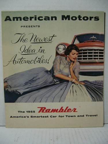 1955 American Motors AMC Rambler Car Dealer Sales Brochure Foldout