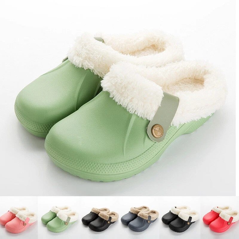 Unisex Warm Schuhe Winter Clogs Gartenschuhe gefüttert Größe Hausschuhe DHL - Bild 4 von 4