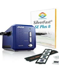 Plustek OpticFim 8100 Slide Negative Scanner Exposure Silverfast 8 SEE VIDEO