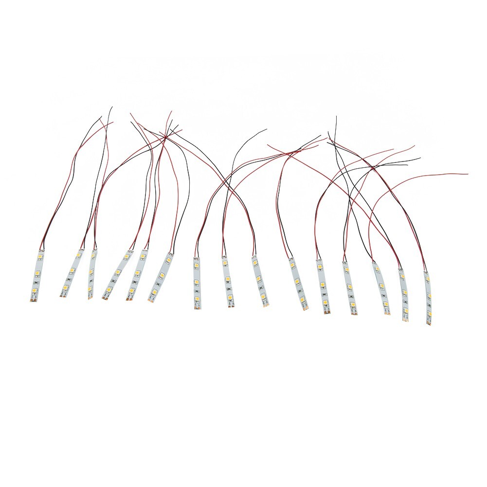 Railway Modeling Illumination Pre Wired White LED Light Strip 15X LEDs