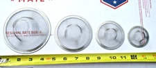 4 Pc STAINLESS STEEL MESH SINK STRAINER SET Drain Kitchen Bathroom Tub