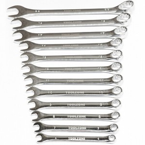 Toolzone 12pc Combination Spanner Wrench Set Small Large Spanners Sizes 6 22mm Ebay