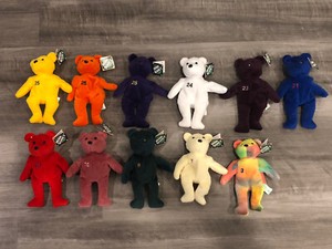 11 SALVINO's BAM BEANO'S BEANIE BABIES 1998- Clemens, Ripken, Rodriguez, etc.