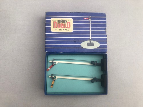 Hornby Dublo 32128 calibre OO D1 2 señales de un solo brazo hogar y distancia en muy buena condición en caja | Condition: Used