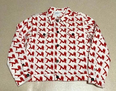 Calvin Klein x Raf Simons CK Girl Print Denim Jacket Multicolor from Japan Used