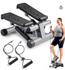 Sunny Health & Fitness Mini Stepper Exercise With Exercise Bands 012-S