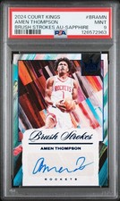 2024 PANINI COURT KINGS BRUSH STROKES AUTOS SAPPHIRE AMEN THOMPSON 22/25 PSA 9