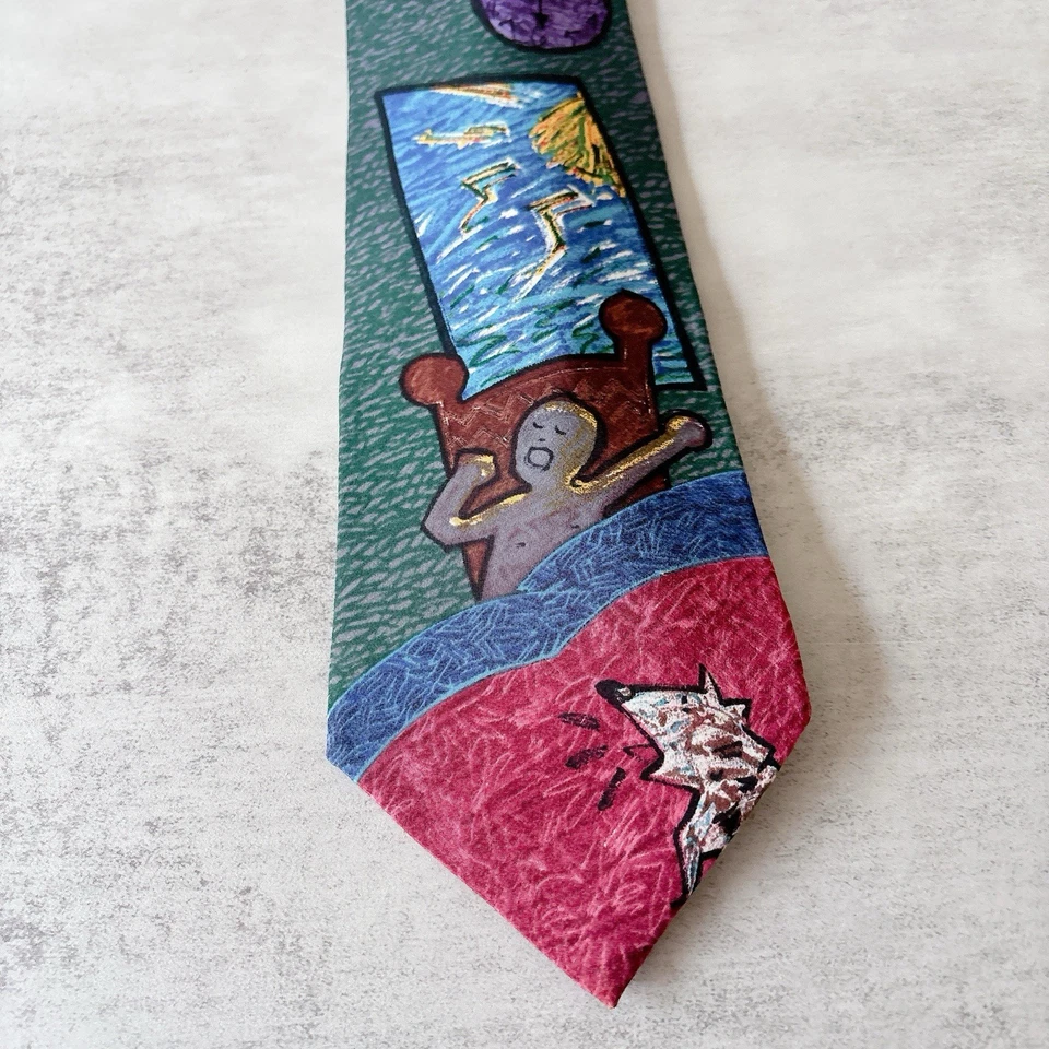 Gravata de seda The Beatles Good Morning Good Morning Manhattan masculina feita nos EUA - Imagem 2 de 4