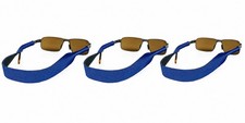Croakies Original Solid Eyewear Retainer, Regular 2-6mm - Royal 3-Pack