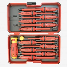Felo E-Smart 14 piece Square 2 Set - Slotted, Phillips, Square, Torx Tip Insulat