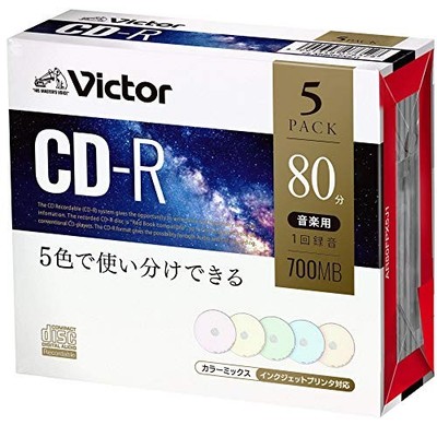 Victor One-Time Recording Music CD-R AR80FPX5J1 (48x/5 Discs, 80 Minuten)