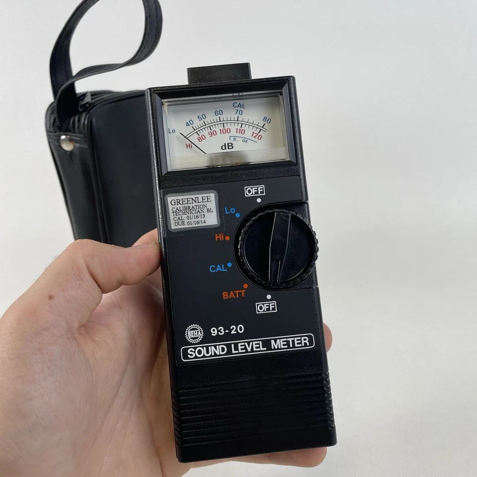 Винтажный измеритель уровня звука Greenlee 93-20 с чехлом и документами - ПРОТЕСТИРОВАН! - Изображение 3 из 4