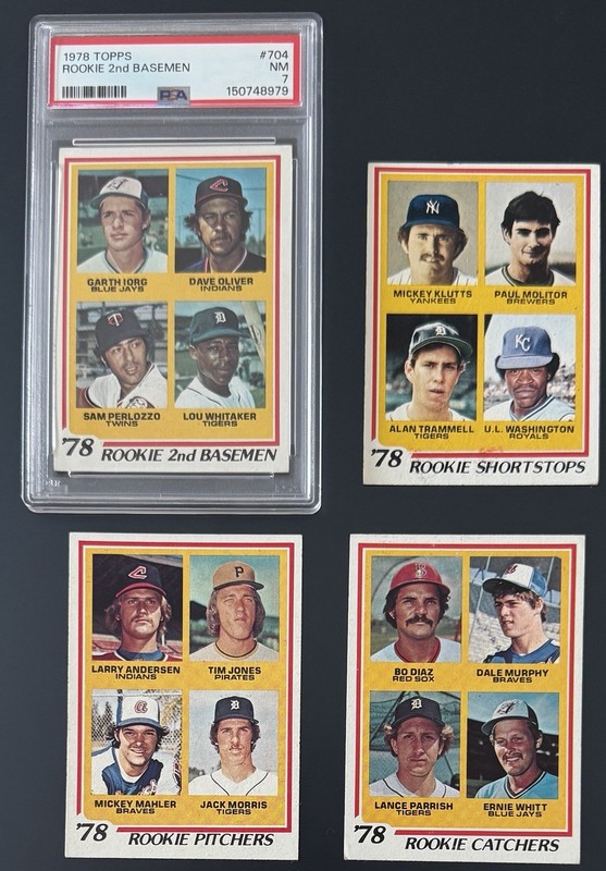 VINTAGE BASEBALL ROOKIES LOT • PSA GRADED CARD INCLUDED