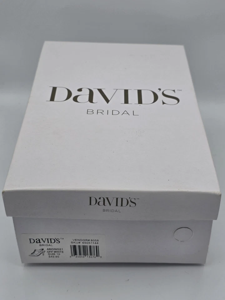Davids Bridal Perla y Cristal Correa en T Tacones Medianos Mujer Talla 10 En Caja Foto 4 de 4