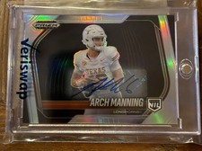 2025 Panini Prizm Black Arch Manning Silver Auto #197 Texas Longhorns NIL RC Gem