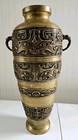 Antique Large Meiji Period Solid Brass Bronze Japanese Dragons Vase Asian