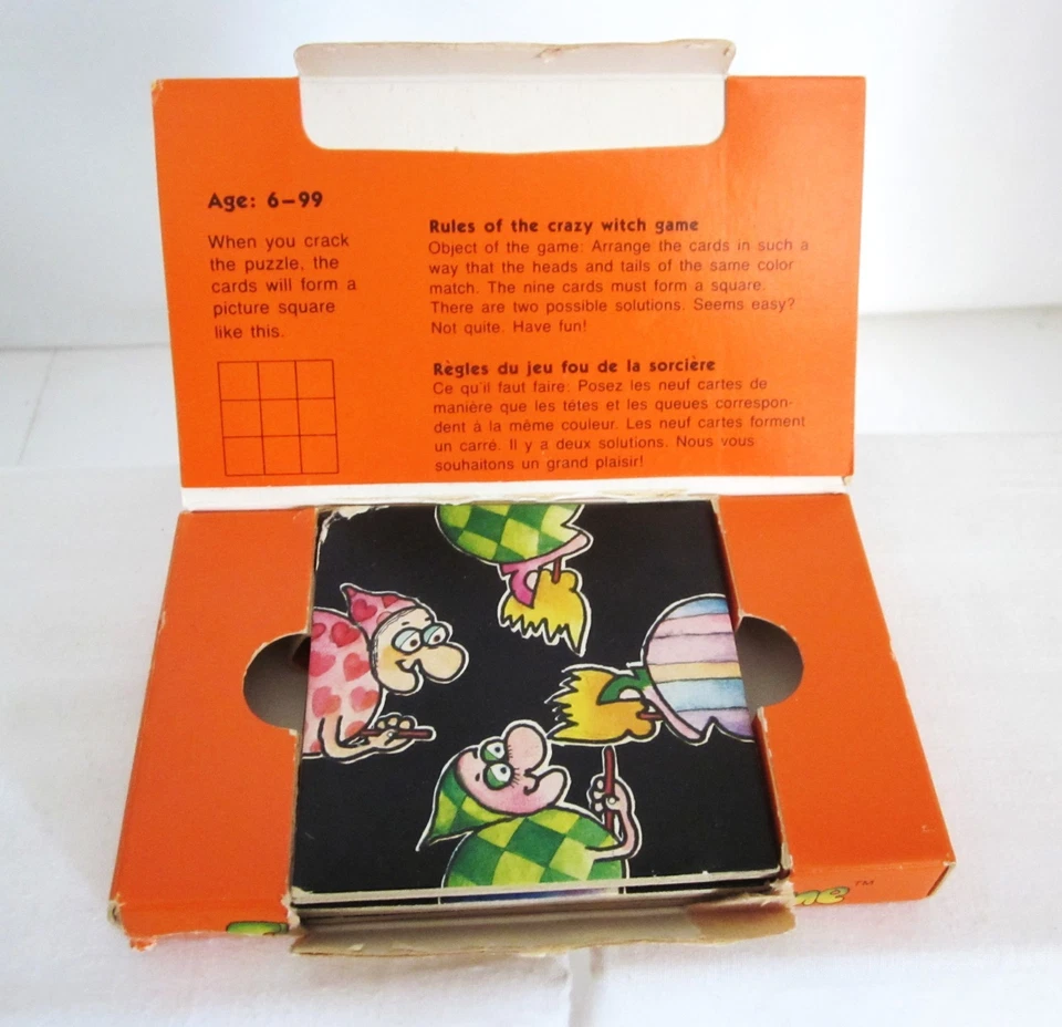The Crazy Witch Game Magic Square Puzzle 9 Tiles/Cards  Shafir Games 1981 - Image 2 of 4