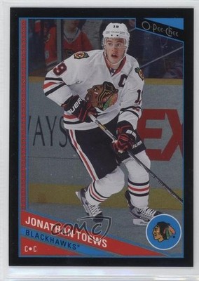 2013-14 O-Pee-Chee Black Rainbow Foil 88/100 Jonathan Toews #49 2a8