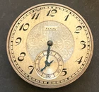 Antique 1925 Elgin Grade 303 Pocket Watch Movement Parts Good Balance 12s 7j USA