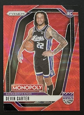 Devin Carter 2024-25 Panini Prizm Monopoly RC Red Wave #39 (M1)
