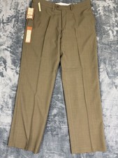 Haggar Mens 38x32 Classic Fit Dress Pants Comfort Waist Beige NWT