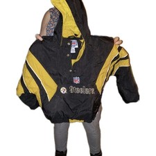 Starter Pittsburgh Steelers 1990s Vintage NFL Proline Pullover Jacket Size XL