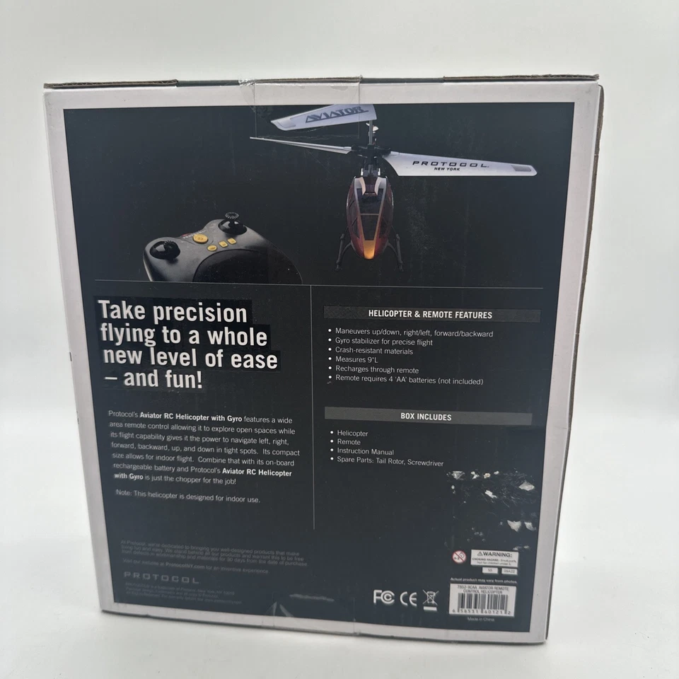 Protocol Aviator Indoor Remote Control RC Helicopter with Gyro Stabilization NIB - Image 2 of 2