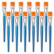 1 inch Flat Paint Brushes for Acrylic Painting,12 Pieces Large Synthetic Pain...